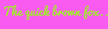 Image with Font Color A1EA2C and Background Color F95BF1